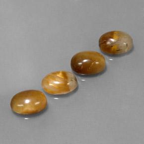 Tiger's eye naturale marrone da 7,27 ct, taglio ovale, opaco