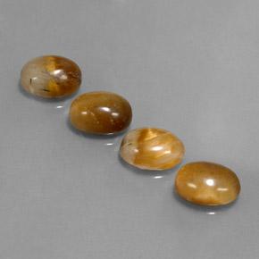 Tiger's eye naturale marrone da 7,27 ct, taglio ovale, opaco