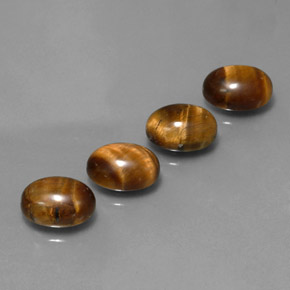 Gemme di Occhio di tigre Oro Marrone naturale da  ct, Taglio ovale, Opaco