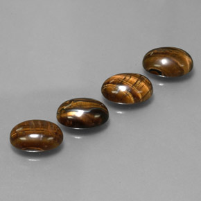Tiger's eye naturale marrone da  ct, taglio ovale, opaco