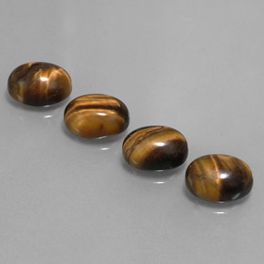 Tiger's eye naturale marrone da 8,36 ct, taglio ovale, opaco