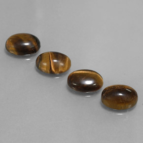 Tiger's eye naturale marrone da  ct, taglio ovale, opaco