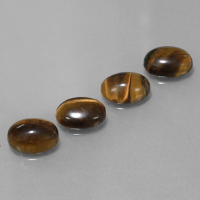 Tiger's eye naturale marrone da  ct, taglio ovale, opaco