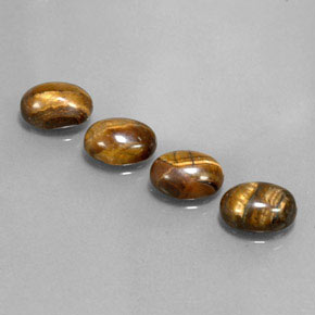 Tiger's eye naturale marrone da  ct, taglio ovale, opaco