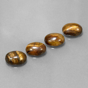 Tiger's eye naturale marrone da  ct, taglio ovale, opaco