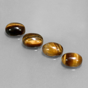Tiger's eye naturale marrone da  ct, taglio ovale, opaco