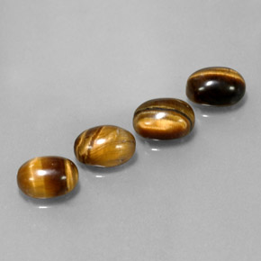 Tiger's eye naturale marrone da  ct, taglio ovale, opaco