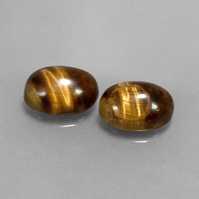 Tiger's eye naturale marrone da  ct, taglio ovale, opaco