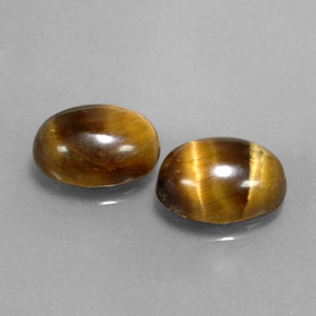 Tiger's eye naturale marrone da  ct, taglio ovale, opaco