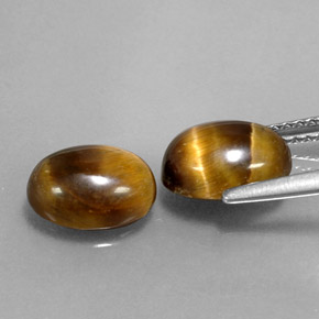 Tiger's eye naturale marrone da  ct, taglio ovale, opaco