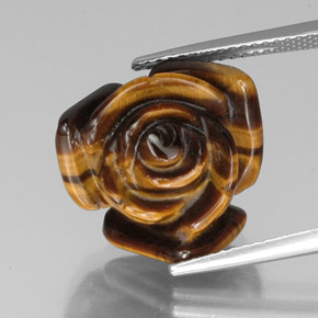 Tiger's eye naturale marrone da 11,66 ct, forma fantasia, opaco