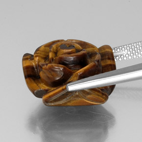 Tiger's eye naturale marrone da 11,66 ct, forma fantasia, opaco