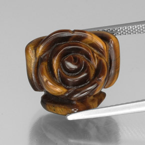 Tiger's eye naturale marrone da 13,31 ct, forma fantasia, opaco