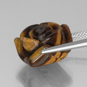 Tiger's eye naturale marrone da 13,31 ct, forma fantasia, opaco