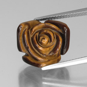 Tiger's eye naturale marrone da 9,94 ct, forma fantasia, opaco