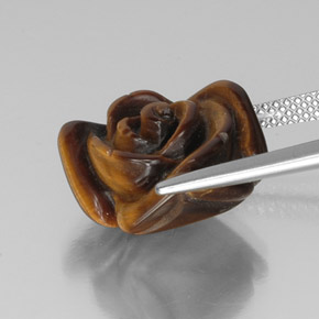 Tiger's eye naturale marrone da 9,94 ct, forma fantasia, opaco