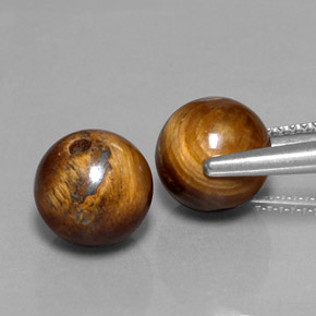 Gemme di Occhio di tigre Oro Marrone naturale da  ct, Sfera, Opaco