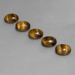 Tiger's eye naturale marrone da  ct, taglio ovale, opaco