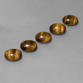 Tiger's eye naturale marrone da  ct, taglio ovale, opaco