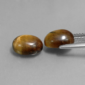 Tiger's eye naturale marrone da  ct, taglio ovale, opaco