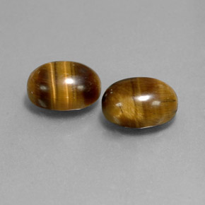 Tiger's eye naturale marrone da  ct, taglio ovale, opaco
