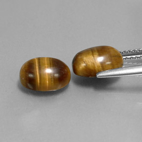 Tiger's eye naturale marrone da  ct, taglio ovale, opaco