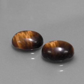 Tiger's eye naturale marrone da  ct, taglio ovale, opaco