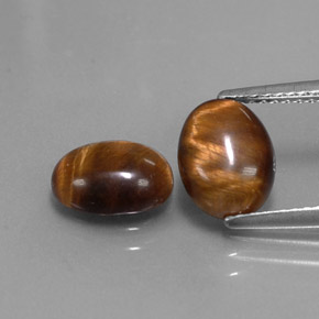 Tiger's eye naturale marrone da  ct, taglio ovale, opaco