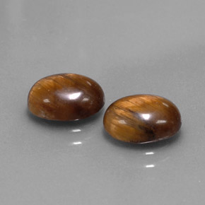 Tiger's eye naturale marrone da  ct, taglio ovale, opaco