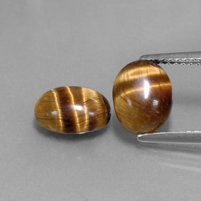 Tiger's eye naturale marrone da  ct, taglio ovale, opaco