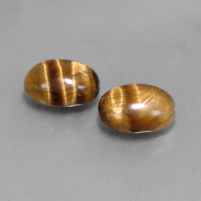 Tiger's eye naturale marrone da  ct, taglio ovale, opaco