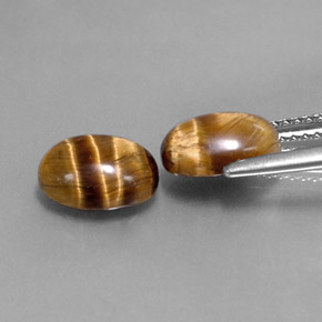 Tiger's eye naturale marrone da  ct, taglio ovale, opaco