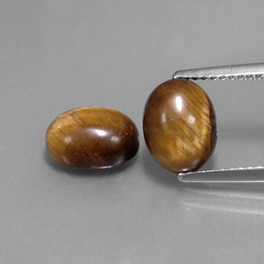 Tiger's eye naturale marrone da  ct, taglio ovale, opaco