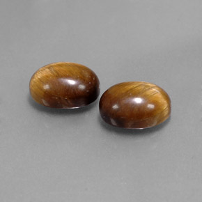 Tiger's eye naturale marrone da  ct, taglio ovale, opaco