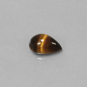 Tiger's eye naturale marrone da 0,70 ct, taglio a pera, opaco
