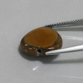Tiger's eye naturale marrone da 7,51 ct, a forma di cuore, opaco