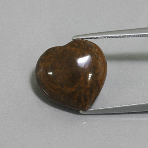 Occhio di tigre Oro Marrone naturale da 8.40 ct, A forma di cuore, Opaco