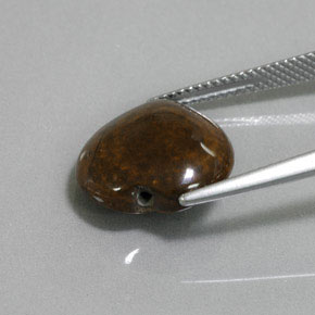 Occhio di tigre Oro Marrone naturale da 8.40 ct, A forma di cuore, Opaco