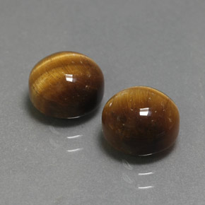 Tiger's eye naturale marrone da  ct, taglio rotondo, opaco