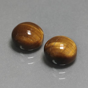Tiger's eye naturale marrone da  ct, taglio rotondo, opaco