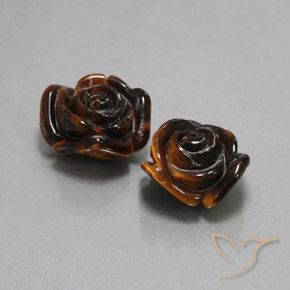 Gemme di Occhio di tigre Marrone caldo naturale da 25.54 ct, Taglio a fantasia, Opaco