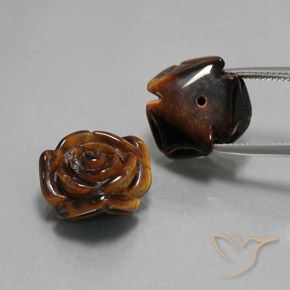 Gemme di Occhio di tigre Marrone caldo naturale da 25.54 ct, Taglio a fantasia, Opaco