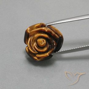 12.62ct Naturale Marrone caldo Occhio di tigre, Taglio a fantasia, Opaco