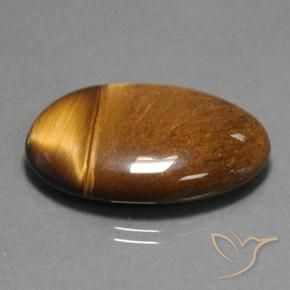 Occhio di tigre Marrone caldo naturale da 33.65 ct, Ovale, Opaco
