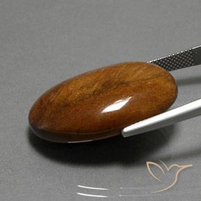 Occhio di tigre Marrone Cannella Intenso naturale da 33.96 ct, Ovale, Opaco