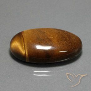Occhio di tigre Marrone Cannella Intenso naturale da 34.98 ct, Ovale, Opaco