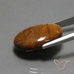 Occhio di tigre Marrone caldo naturale da 19.12 ct, Ovale, Opaco