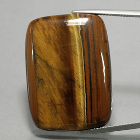 Occhio di tigre Oro Marrone naturale da 47.03 ct, Taglio a cuscino, Opaco