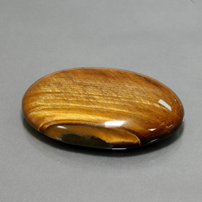 Tiger's eye naturale marrone da 68,47 ct, taglio ovale, opaco