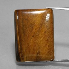 Occhio di tigre Marrone rossastro naturale da 59.06 ct, Taglio a baguette, Opaco